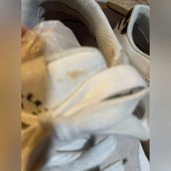 LOEFFLER RANDALL KEIRA LOW TOP SNEAKER INCEMENT/MOCHA LEOPARD EUC size 7 - Picture 7 of 13